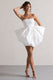 Bladen | Cream Bandeau Mini Dress With Detachable Bow Skirt - Club L London - AUS