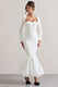 London | Cream Sweetheart Maxi Dress With Volume Hem - Club L London - AUS