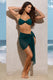 Ciao | Bottle Green Chiffon Wrap Mini Skirt - Club L London - AUS