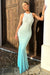 Escala | Mint Ombre Embellished Racer-Neck Maxi Dress - Club L London - AUS