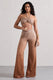 Connection | Gold Metallic Ombre Trousers - Club L London - AUS