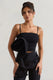 Whirlwind | Black Strappy Top With Oversized Ruffle Detail - Club L London - AUS