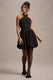 Klytie | Black Halter-Neck Mini Dress With Puff-Ball Skirt - Club L London - AUS