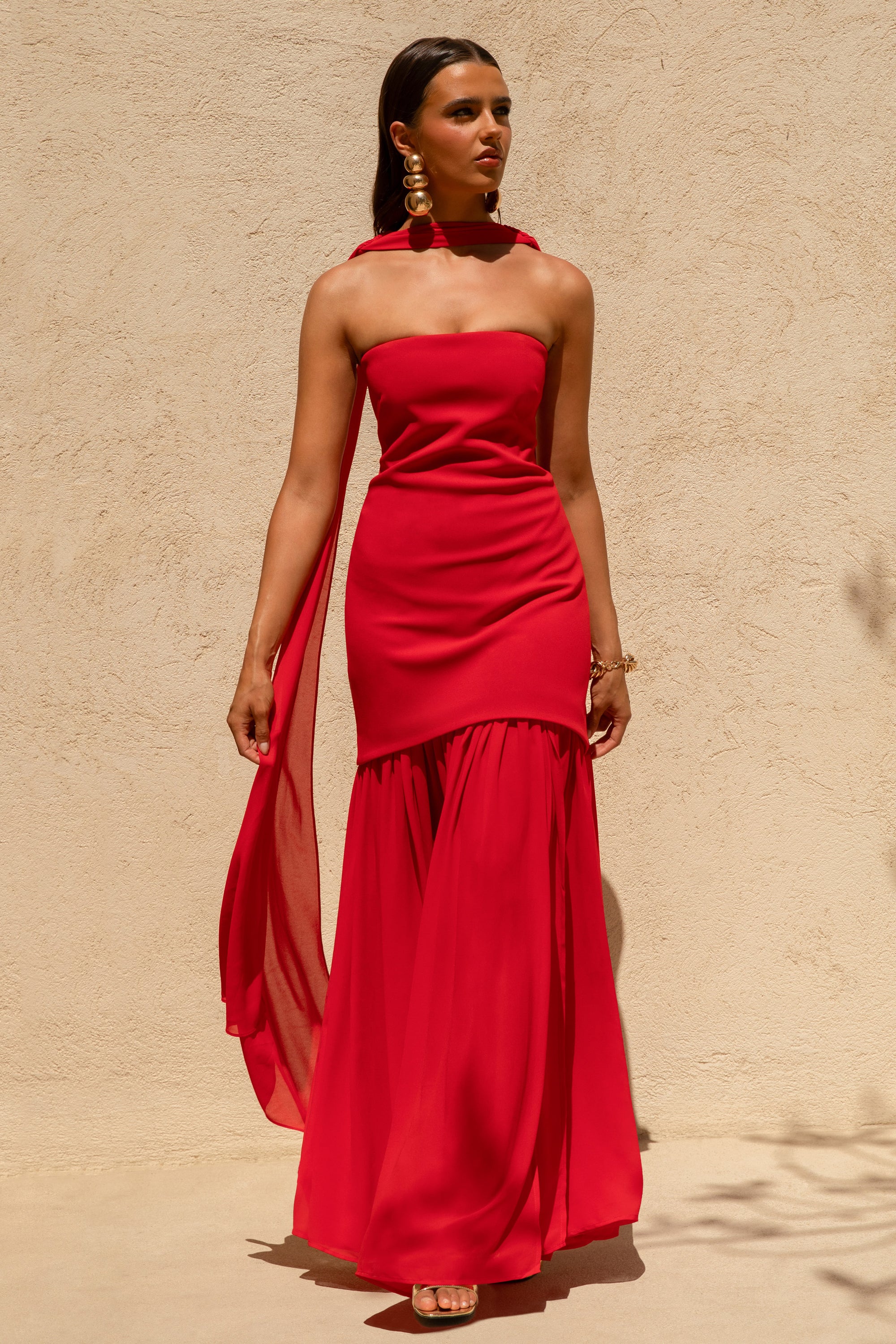 maxi red dress australia MORANA MAXI DRESS