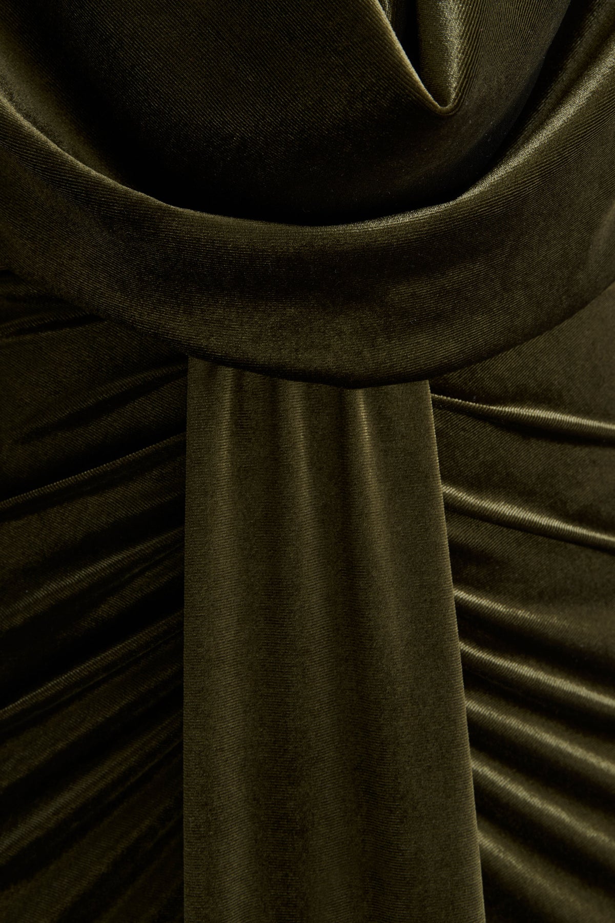 Lavernia Olive Velvet Halter-Neck Maxi Dress With Gathered-Detailing Club L London - AUS Lavernia Olive Velvet Halter-Neck Maxi Dress With Gathered-Detailing Club L London - AUS