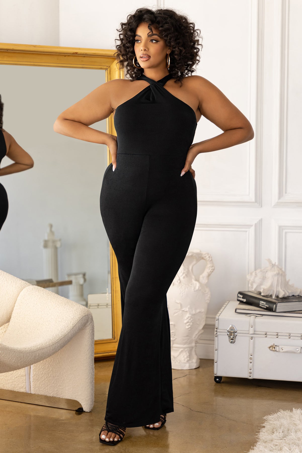 Xysaqa Plus Size Jumpsuit for Curvy Women, Womens Casual Bodycon Tank  One-Piece Jumpsuits Spaghetti Strap Sleeveless Fit Rompers Playsuit with  Pockets 