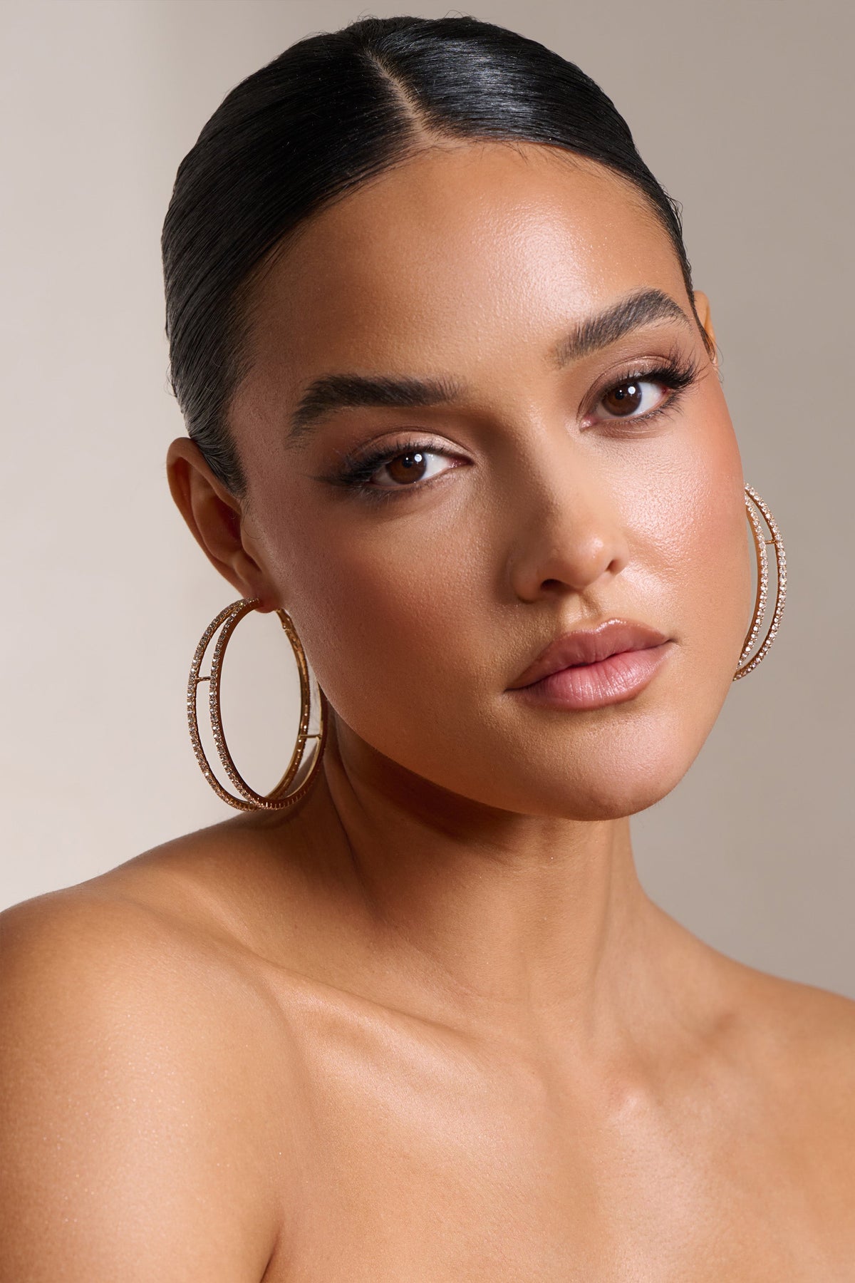 Layered shop hoop earrings